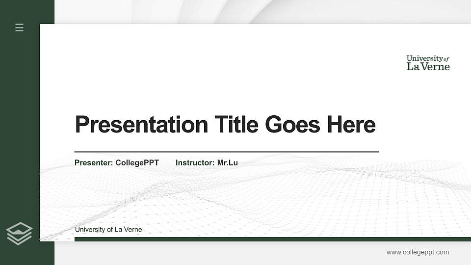 University of La Verne Thesis Proposal/Graduation Defense PPT Template16:9 ratio PPT effect preview image