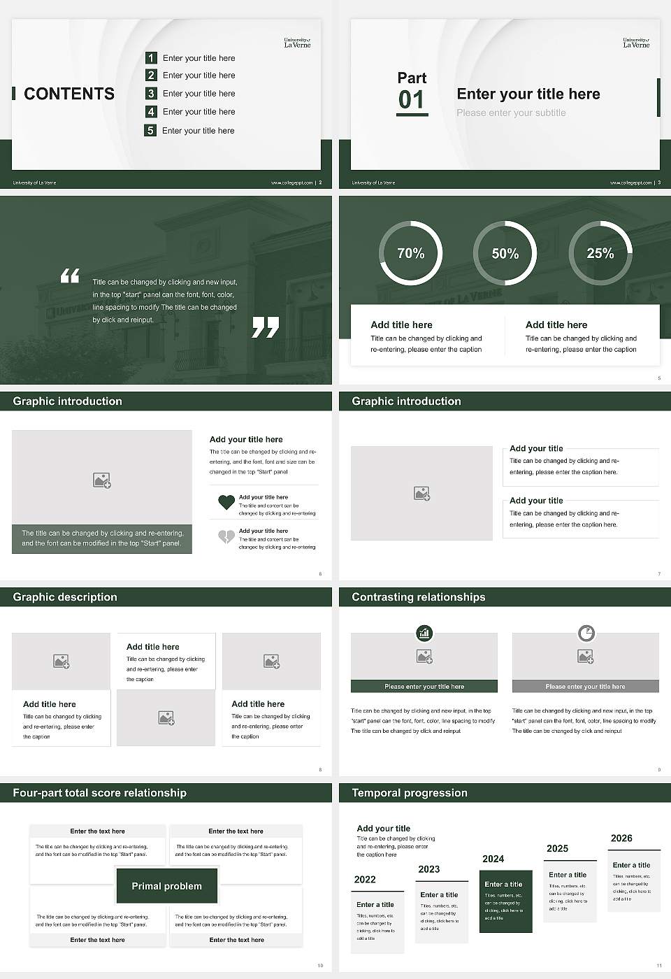 University of La Verne Thesis Proposal/Graduation Defense PPT Template16:9 ratio PPT effect preview image2