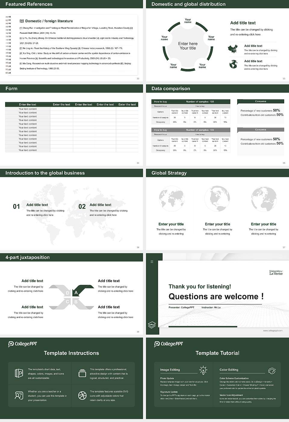 University of La Verne Thesis Proposal/Graduation Defense PPT Template16:9 ratio PPT effect preview image4