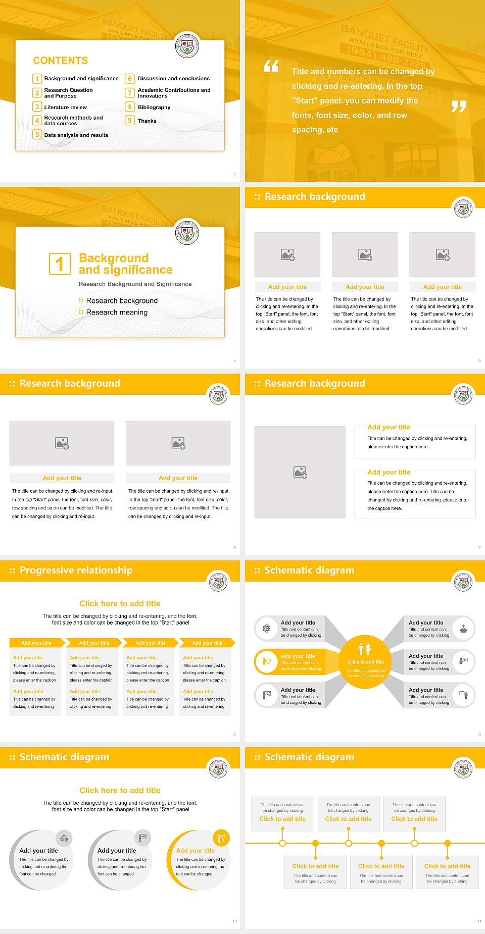 University of Fort Lauderdale Graduation Thesis Defense PPT Template4:3 ratio PPT effect preview image2