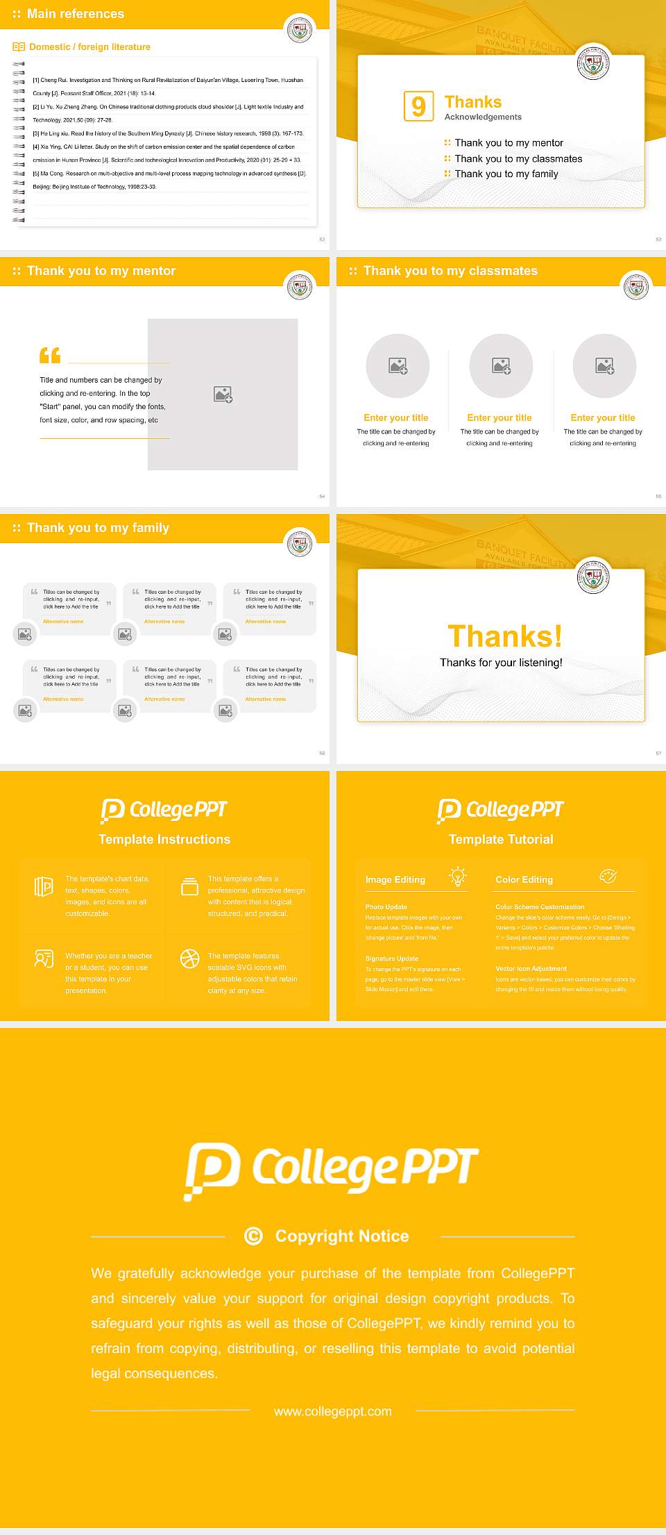 University of Fort Lauderdale Graduation Thesis Defense PPT Template4:3 ratio PPT effect preview image7