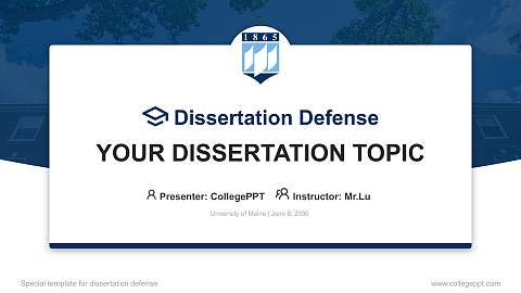 University of Maine Graduation Thesis Defense PPT Template