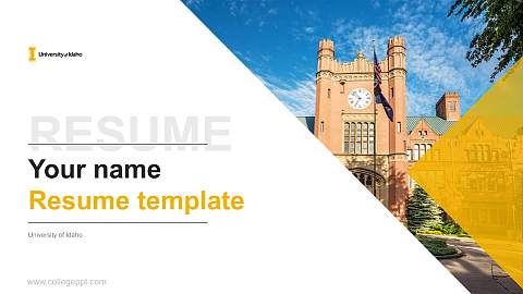 University of Idaho Resume PPT Template