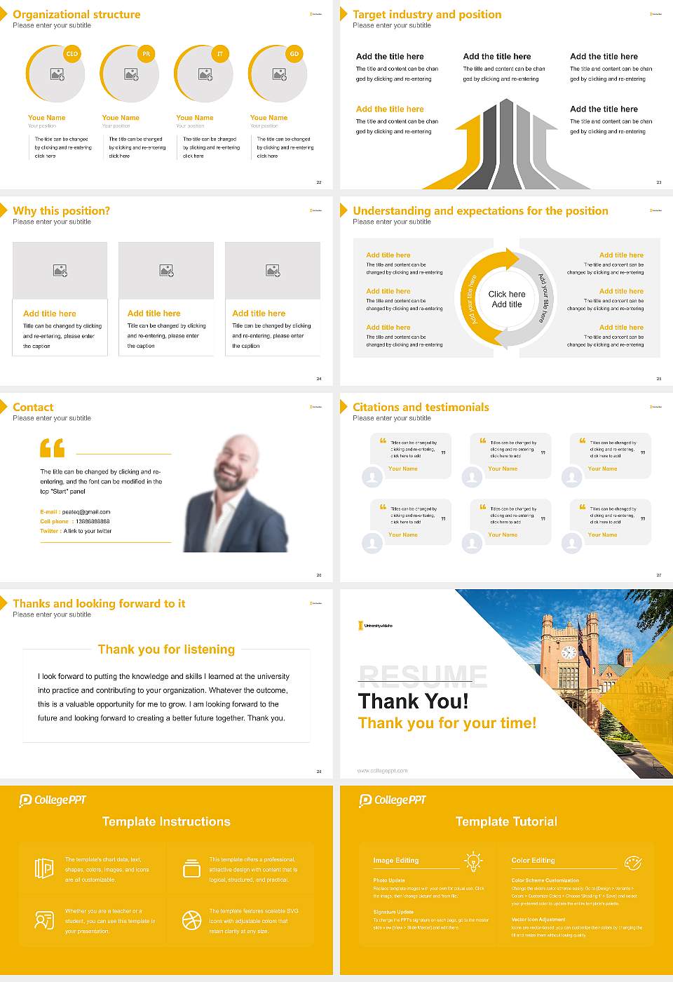 University of Idaho Resume PPT Template16:9 ratio PPT effect preview image4