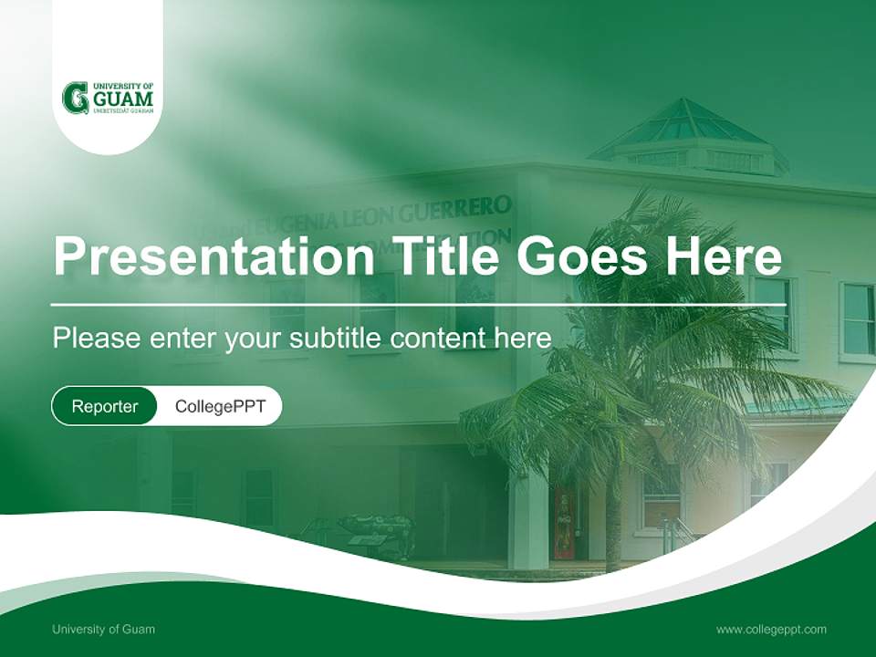 University of Guam Lecture Sharing and Networking Event PPT Template4:3 ratio PPT effect preview image4