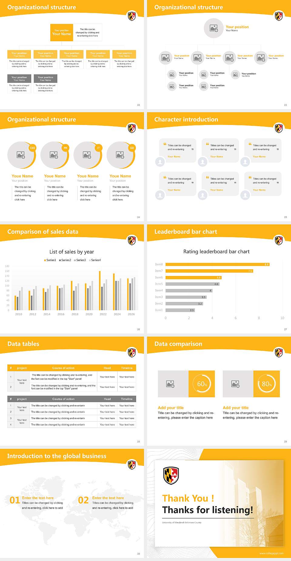 University of Maryland-Baltimore County Academic Presentation/Research Findings Report PPT Template4:3 ratio PPT effect preview image4