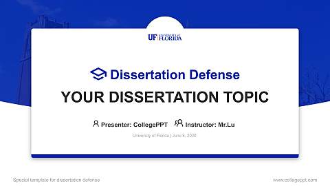 University of Florida Graduation Thesis Defense PPT Template