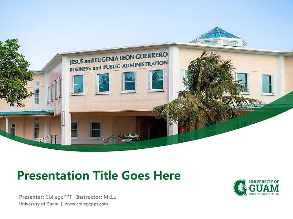 University of Guam Course/Courseware Creation PPT Template4:3 ratio PPT effect preview image5