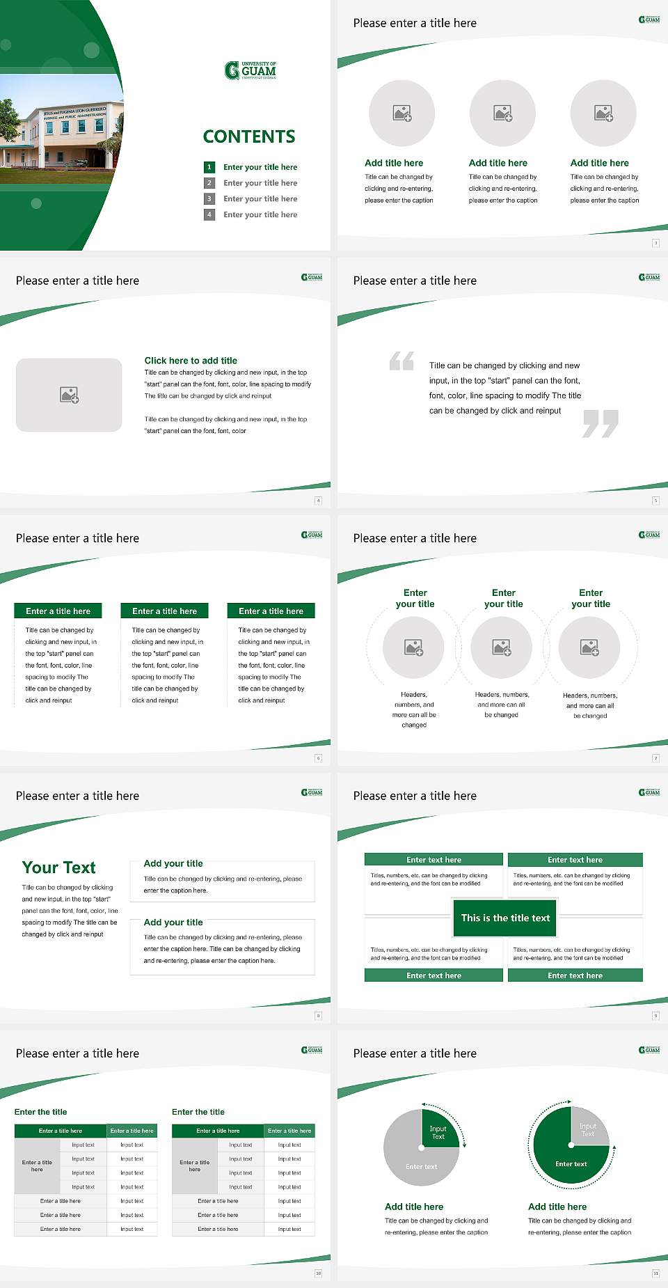 University of Guam Course/Courseware Creation PPT Template4:3 ratio PPT effect preview image2