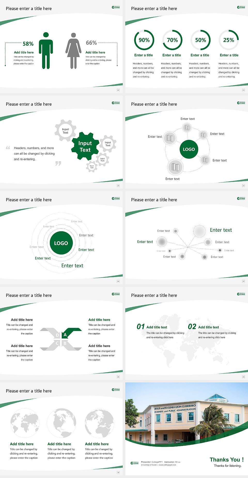 University of Guam Course/Courseware Creation PPT Template4:3 ratio PPT effect preview image4