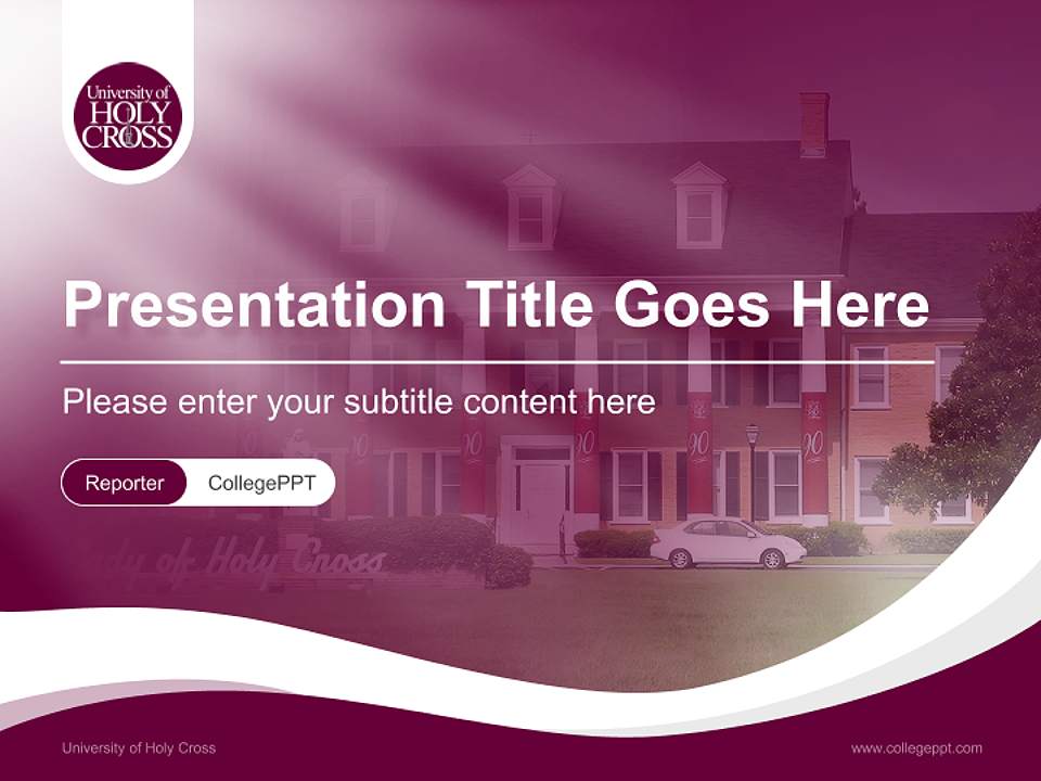 University of Holy Cross Lecture Sharing and Networking Event PPT Template4:3 ratio PPT effect preview image4