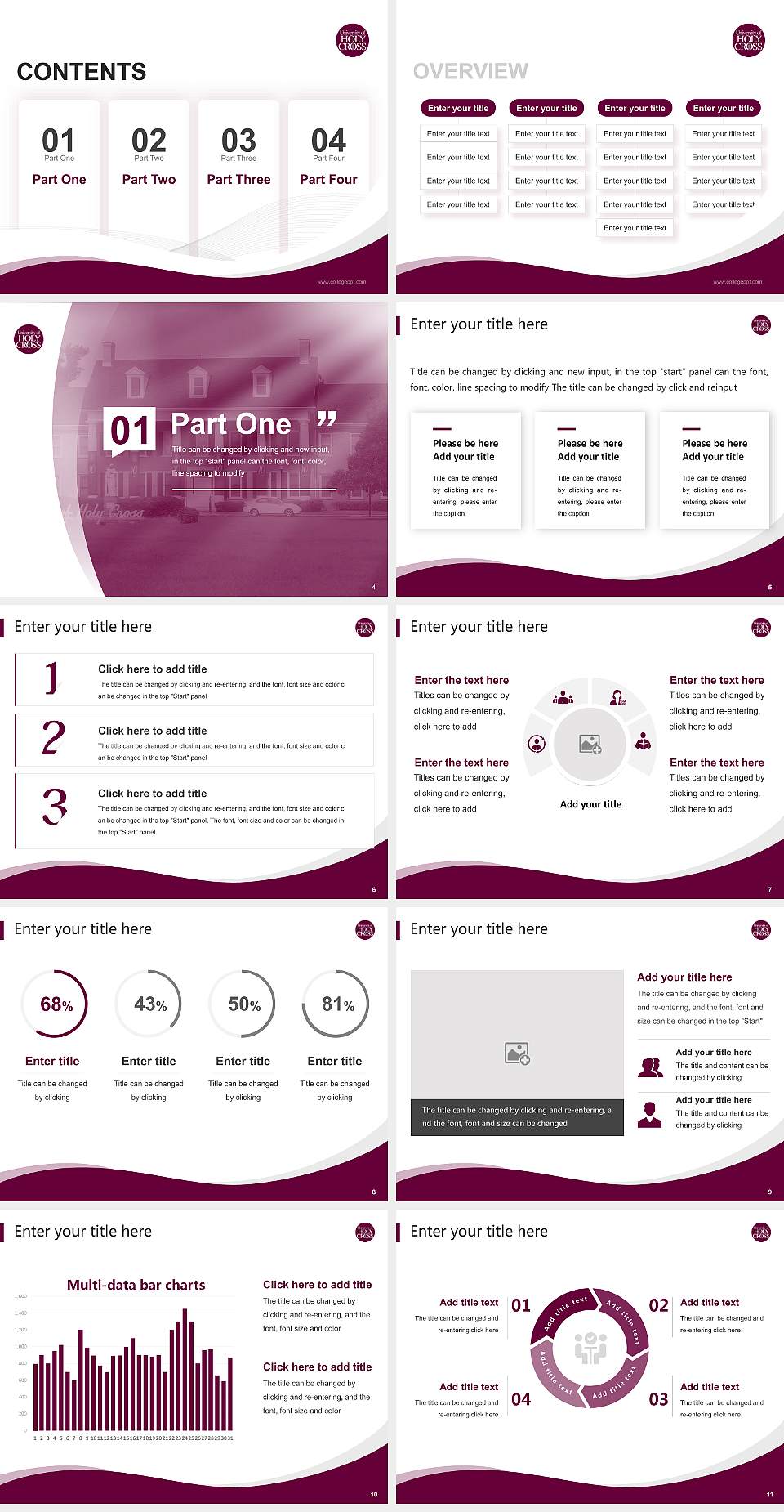 University of Holy Cross Lecture Sharing and Networking Event PPT Template4:3 ratio PPT effect preview image2