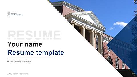 University of Mary Washington Resume PPT Template