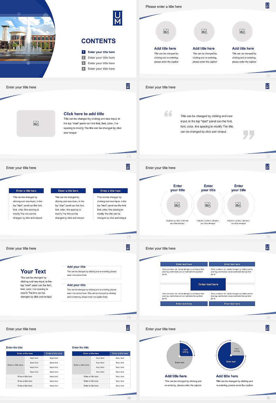 University of Memphis Course/Courseware Creation PPT Template16:9 ratio PPT effect preview image2