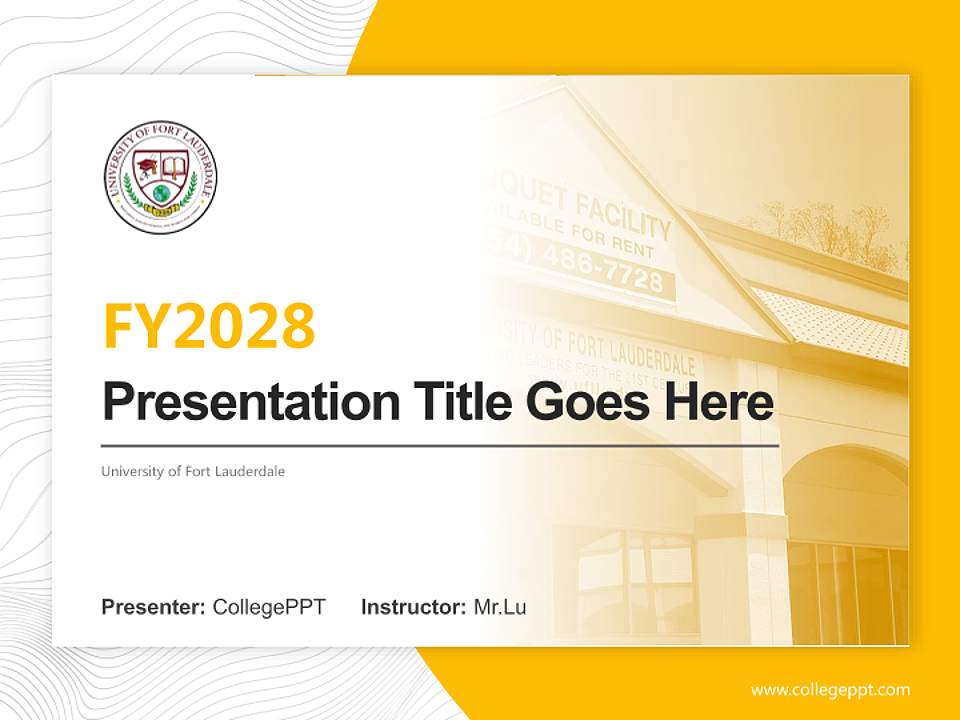 University of Fort Lauderdale Academic Presentation/Research Findings Report PPT Template4:3 ratio PPT effect preview image5