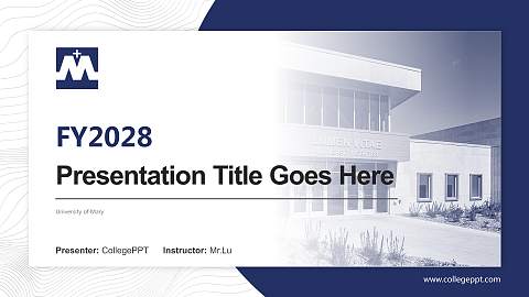 University of Mary Academic Presentation/Research Findings Report PPT Template