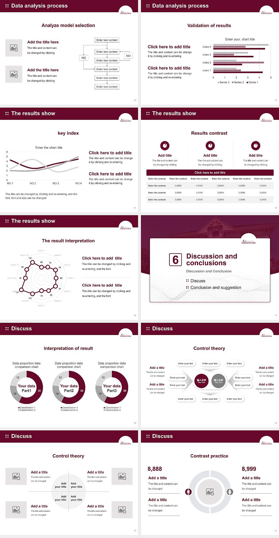 University of Maine at Farmington Graduation Thesis Defense PPT Template4:3 ratio PPT effect preview image5