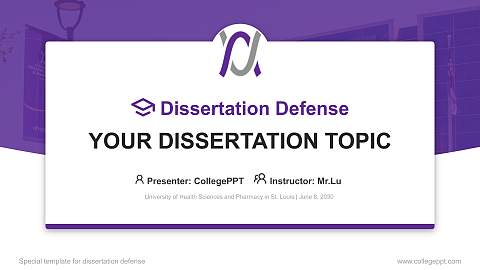 University of Health Sciences and Pharmacy in St. Louis Graduation Thesis Defense PPT Template