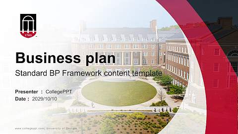 University of Georgia Competition/Entrepreneurship Contest PPT Template