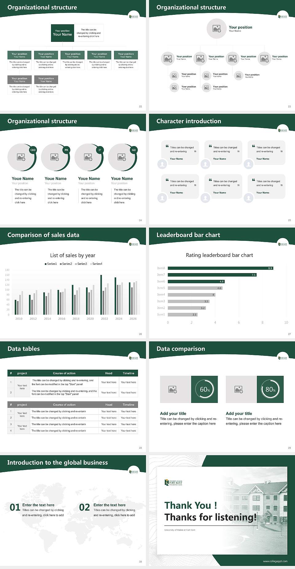 University of Maine at Fort Kent Academic Presentation/Research Findings Report PPT Template4:3 ratio PPT effect preview image4