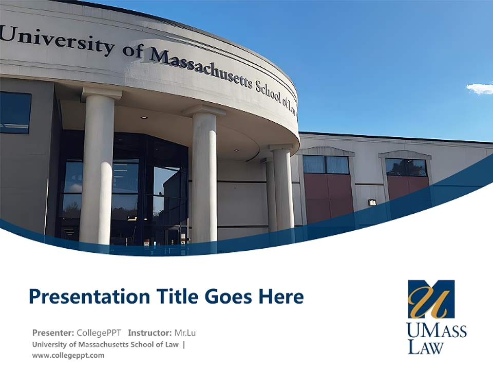 University of Massachusetts School of Law Course/Courseware Creation PPT Template4:3 ratio PPT effect preview image5