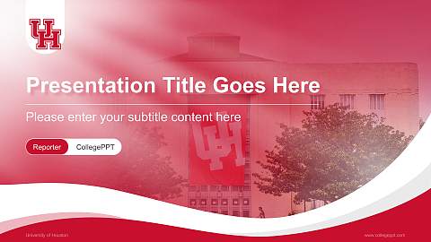 University of Houston Lecture Sharing and Networking Event PPT Template