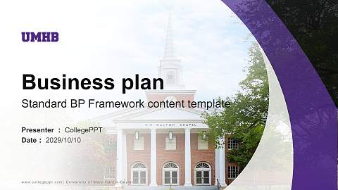 University of Mary Hardin-Baylor Competition/Entrepreneurship Contest PPT Template