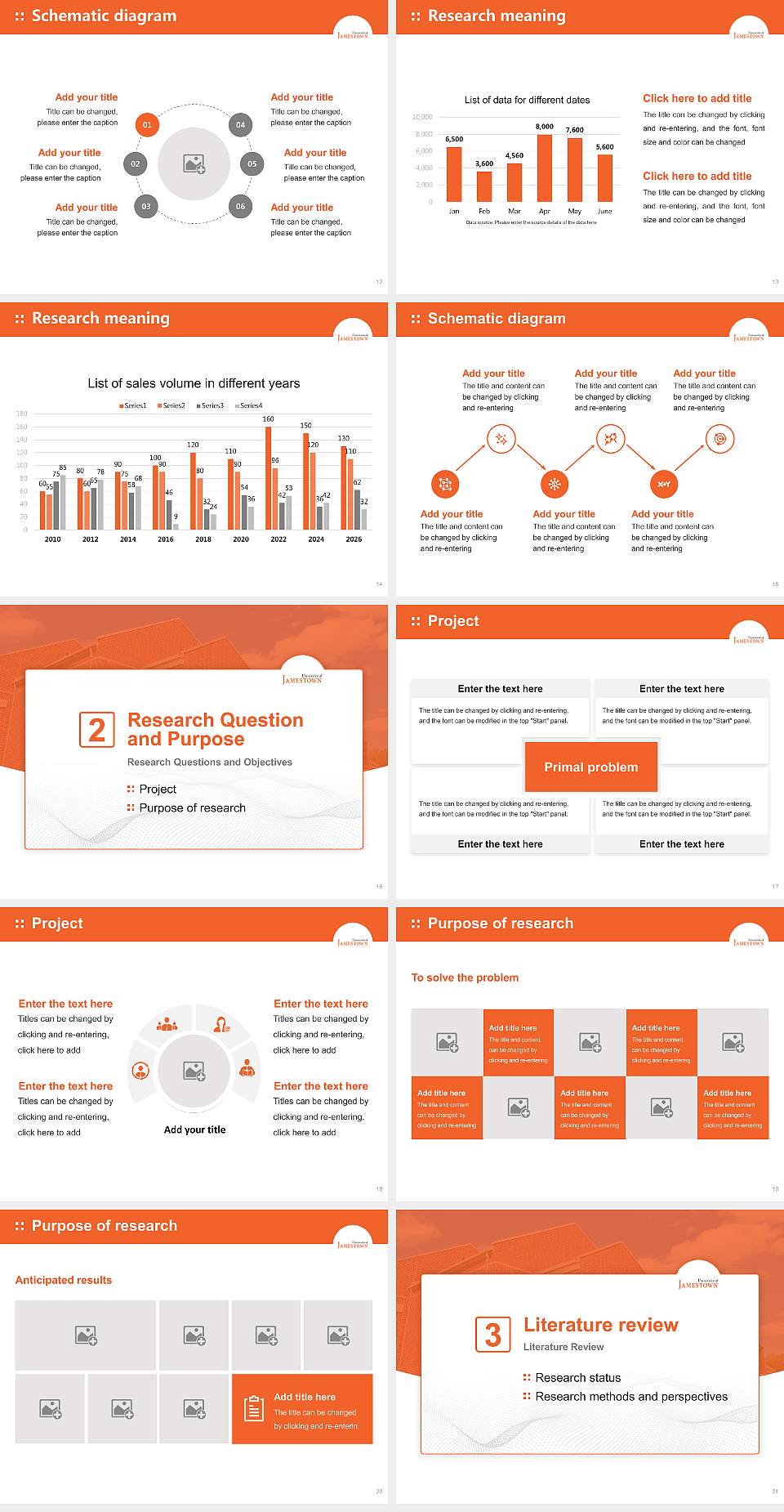 University of Jamestown Graduation Thesis Defense PPT Template4:3 ratio PPT effect preview image3