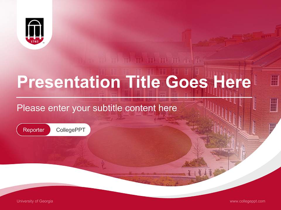 University of Georgia Lecture Sharing and Networking Event PPT Template4:3 ratio PPT effect preview image4