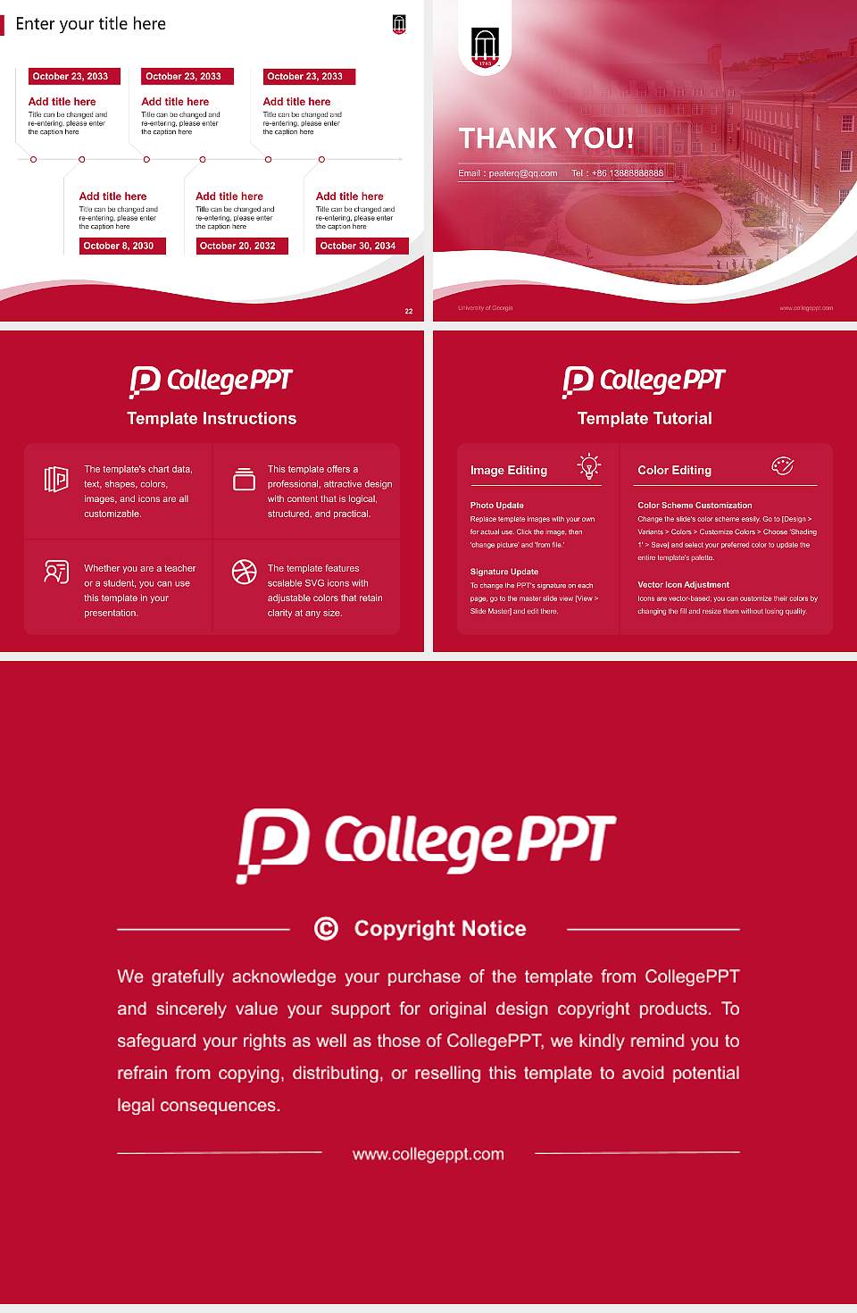 University of Georgia Lecture Sharing and Networking Event PPT Template4:3 ratio PPT effect preview image4