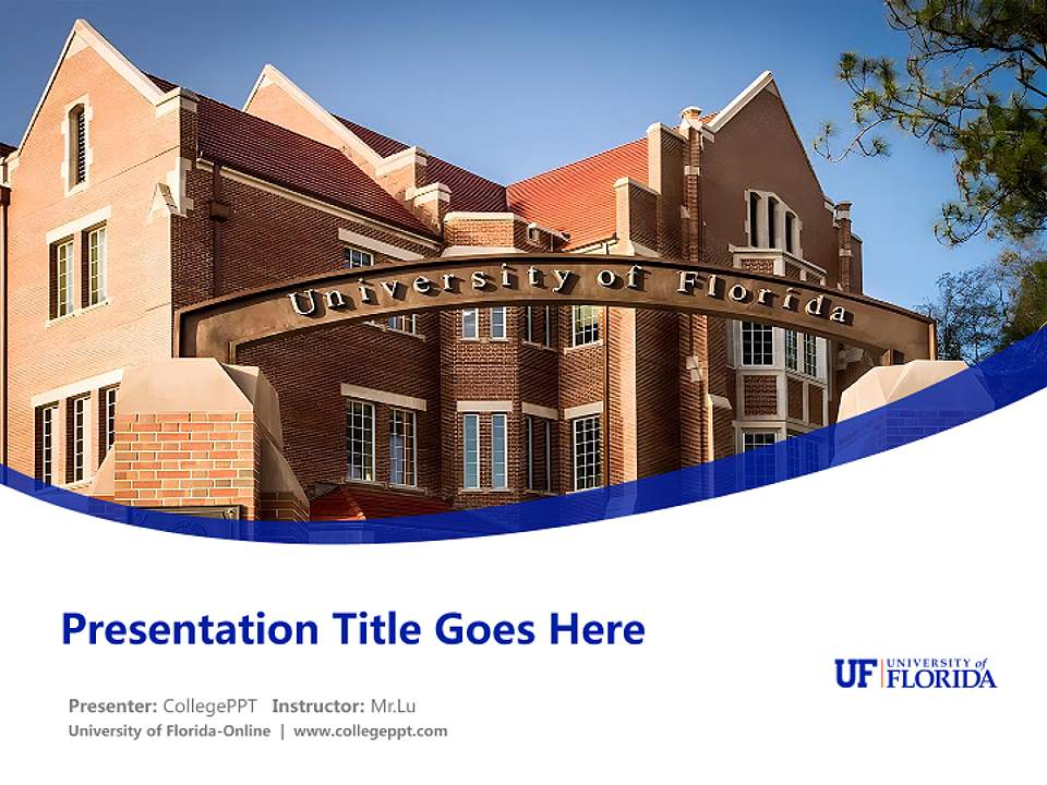University of Florida-Online Course/Courseware Creation PPT Template4:3 ratio PPT effect preview image5