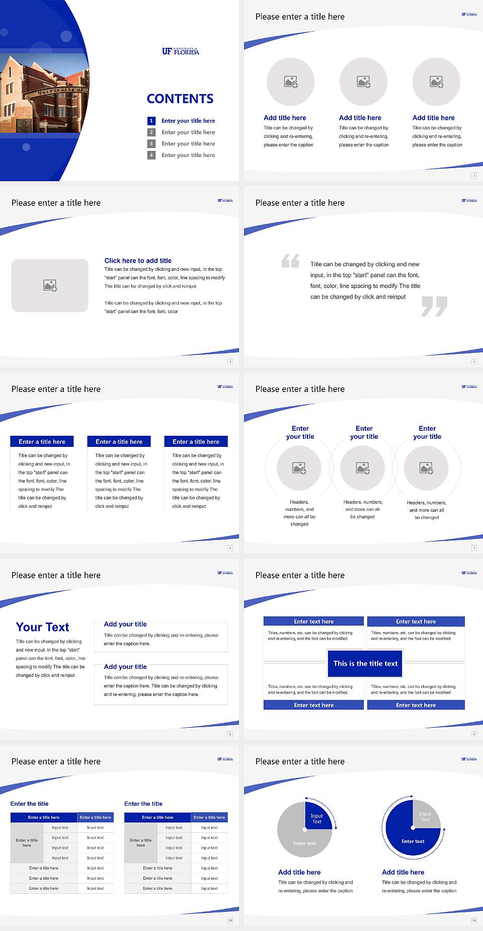 University of Florida-Online Course/Courseware Creation PPT Template4:3 ratio PPT effect preview image2