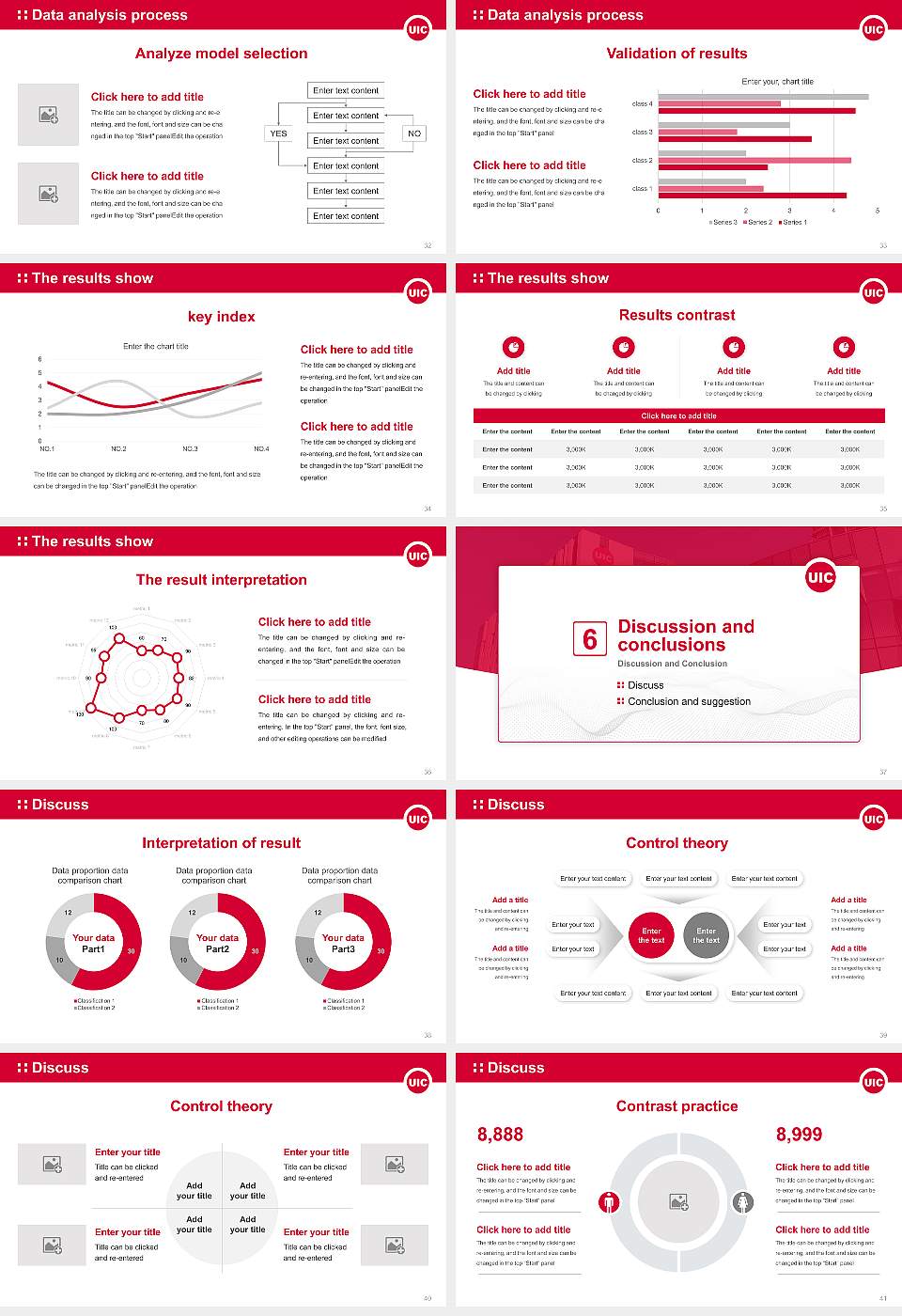 University of Illinois Chicago Graduation Thesis Defense PPT Template16:9 ratio PPT effect preview image5