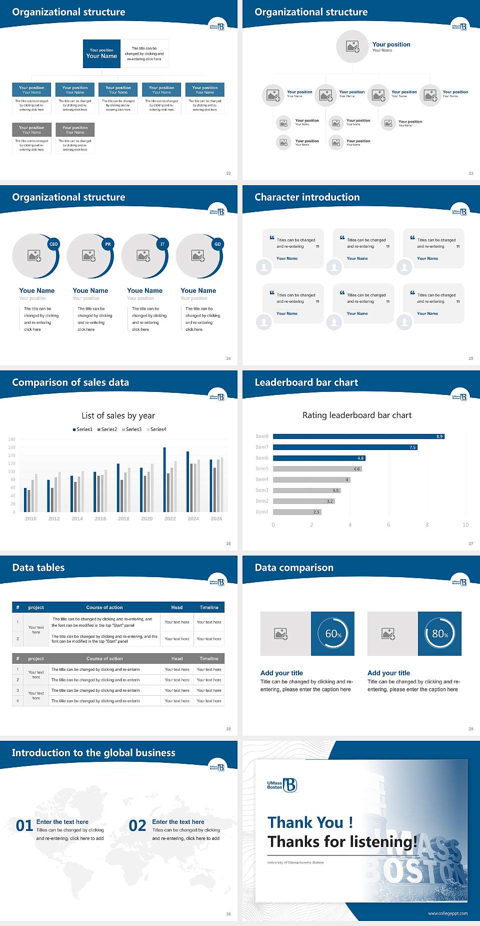 University of Massachusetts-Boston Academic Presentation/Research Findings Report PPT Template4:3 ratio PPT effect preview image4