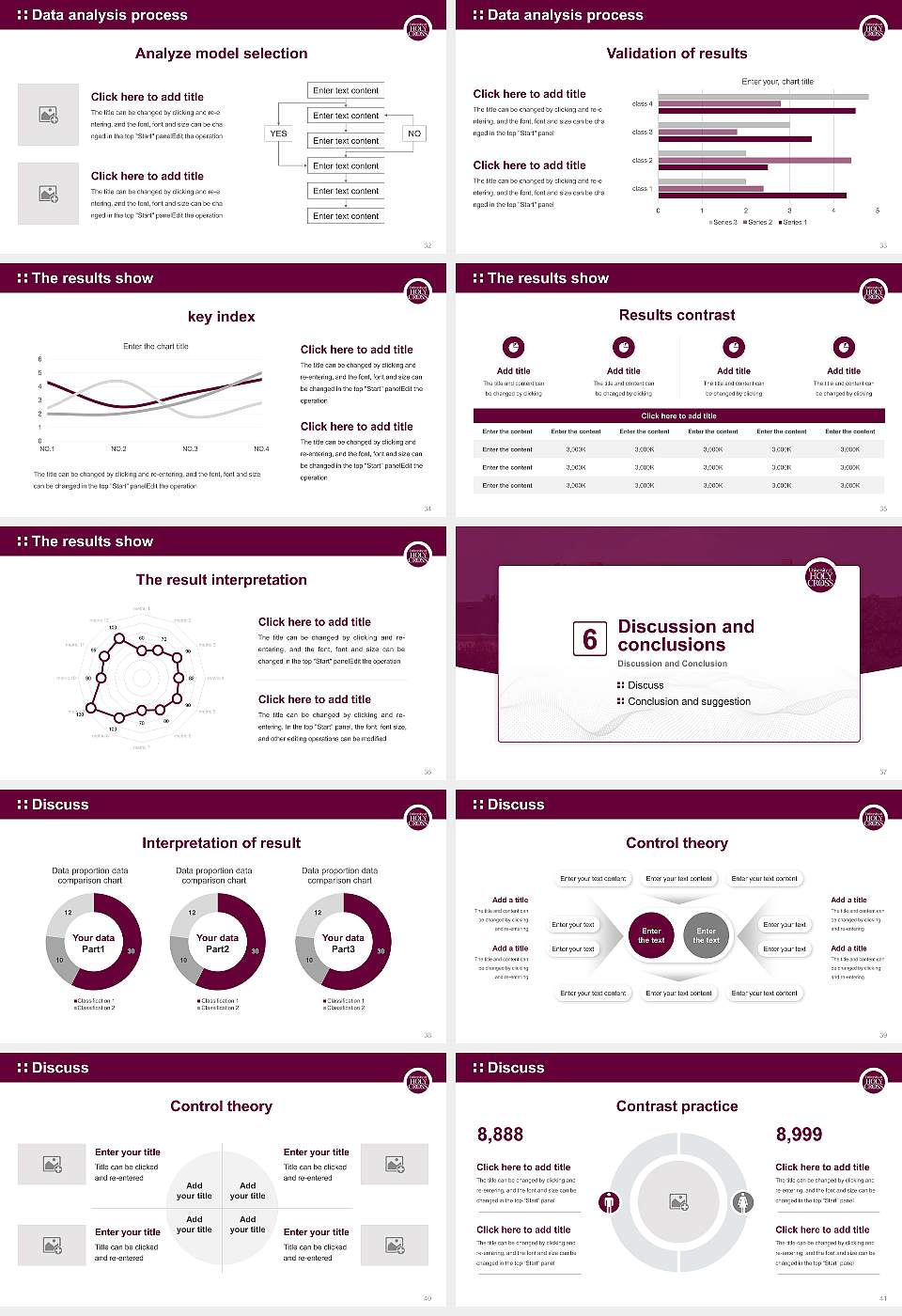 University of Holy Cross Graduation Thesis Defense PPT Template16:9 ratio PPT effect preview image5