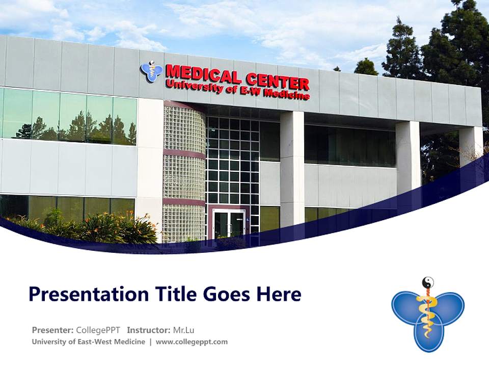 University of East-West Medicine Course/Courseware Creation PPT Template4:3 ratio PPT effect preview image5