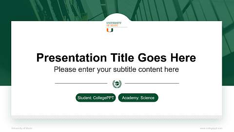 University of Miami National Scholarship Defense PPT Template