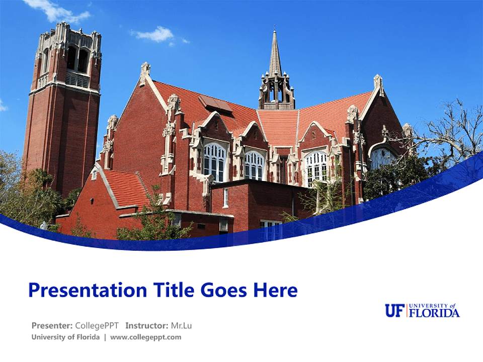 University of Florida Course/Courseware Creation PPT Template4:3 ratio PPT effect preview image5