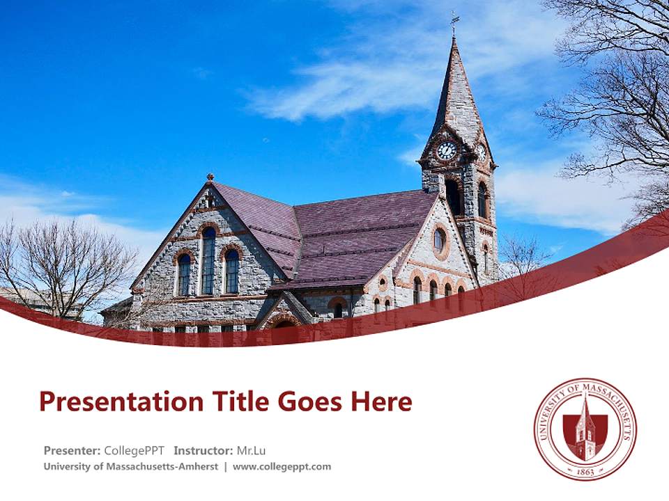 University of Massachusetts-Amherst Course/Courseware Creation PPT Template4:3 ratio PPT effect preview image5