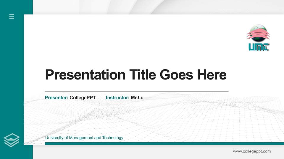 University of Management and Technology Thesis Proposal/Graduation Defense PPT Template16:9 ratio PPT effect preview image