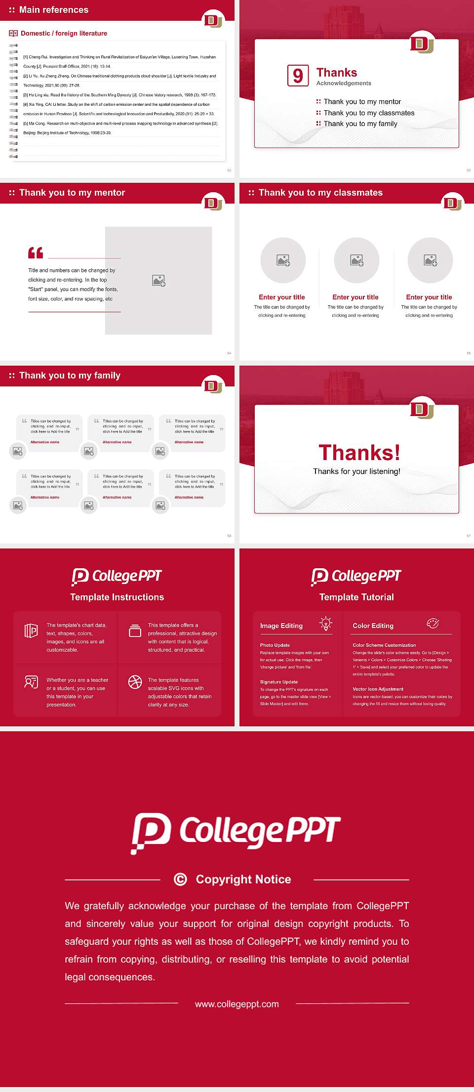University of Denver Graduation Thesis Defense PPT Template4:3 ratio PPT effect preview image7