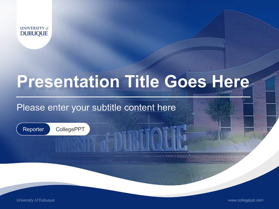 University of Dubuque Lecture Sharing and Networking Event PPT Template4:3 ratio PPT effect preview image4