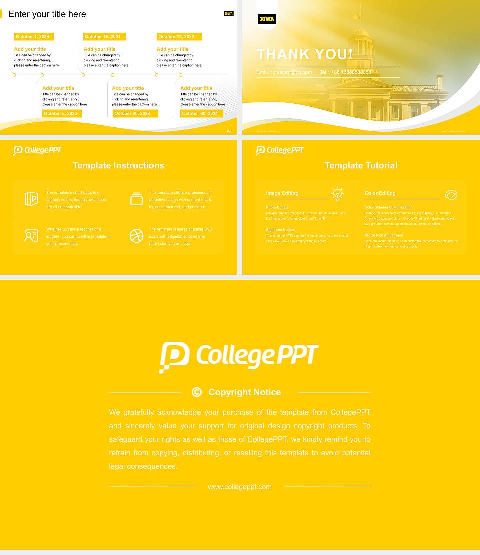 University of Iowa Lecture Sharing and Networking Event PPT Template16:9 ratio PPT effect preview image4