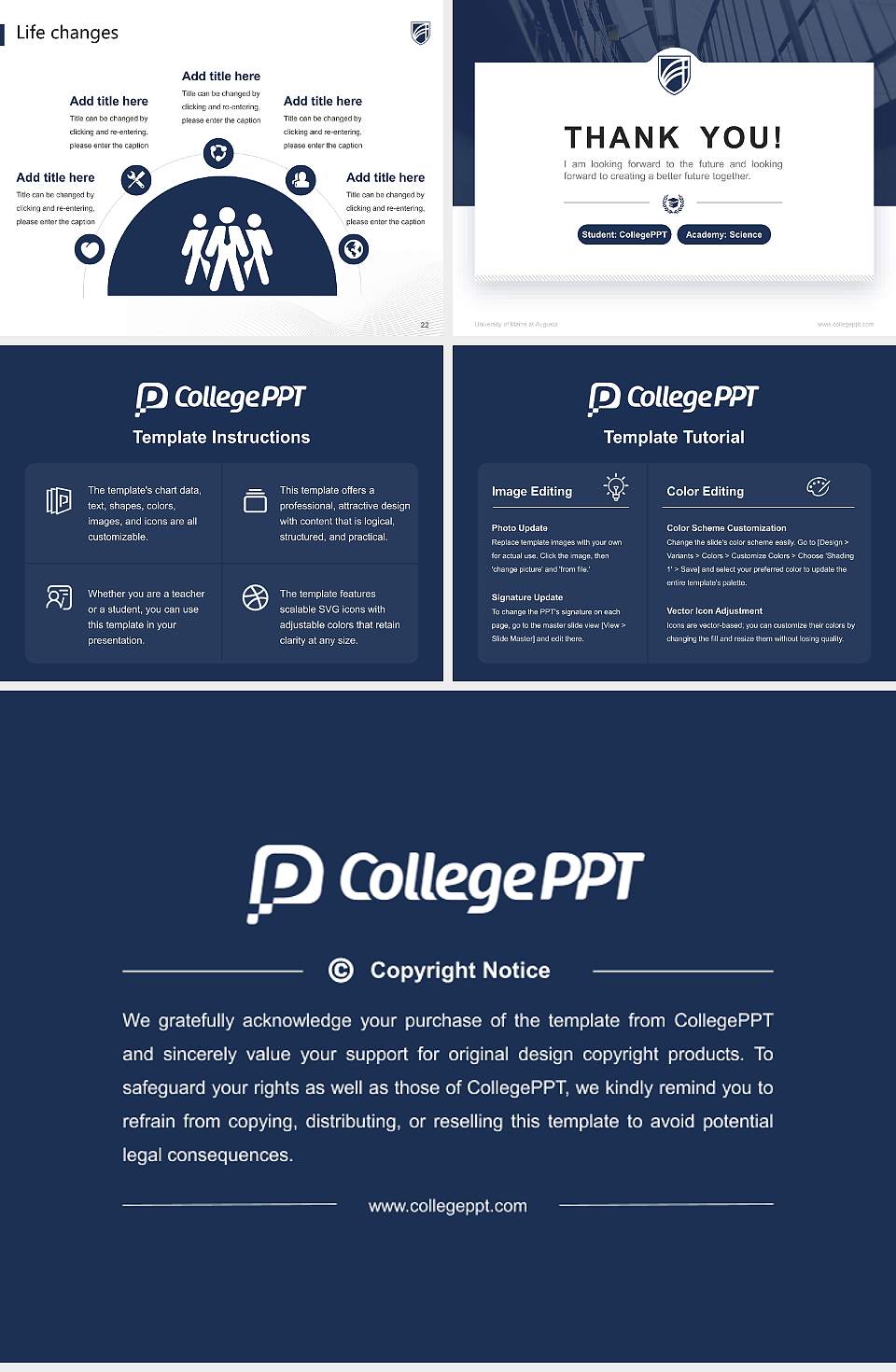University of Maine at Augusta National Scholarship Defense PPT Template4:3 ratio PPT effect preview image4