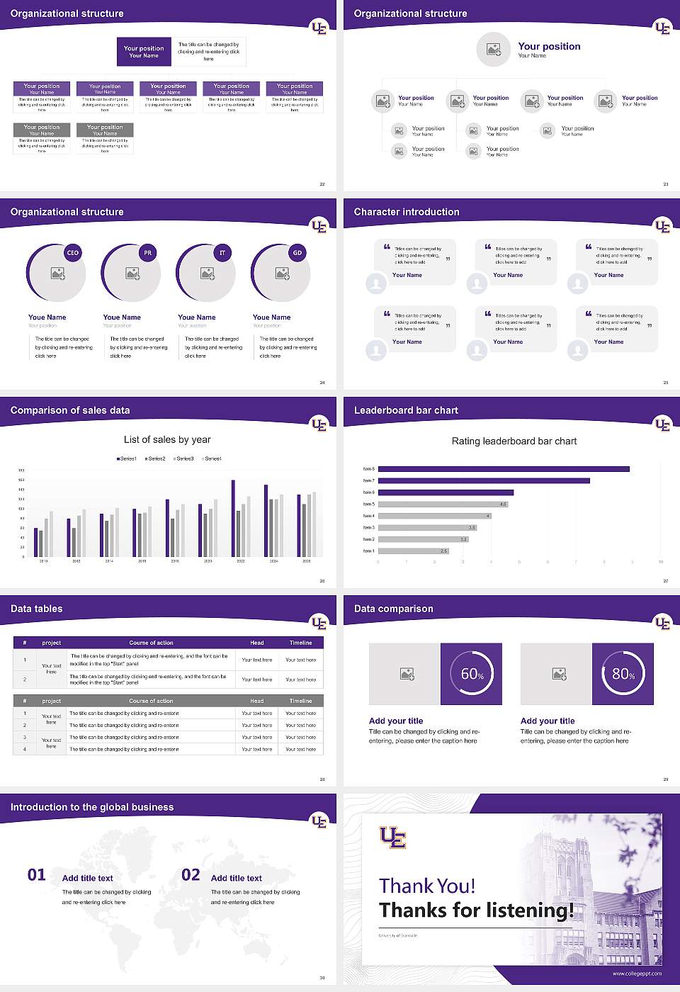 University of Evansville Academic Presentation/Research Findings Report PPT Template16:9 ratio PPT effect preview image4