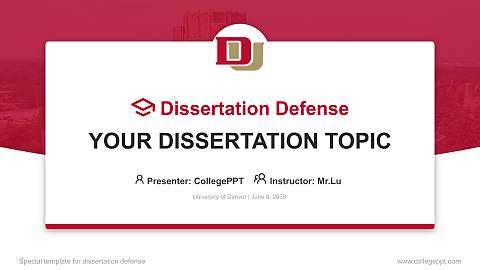 University of Denver Graduation Thesis Defense PPT Template