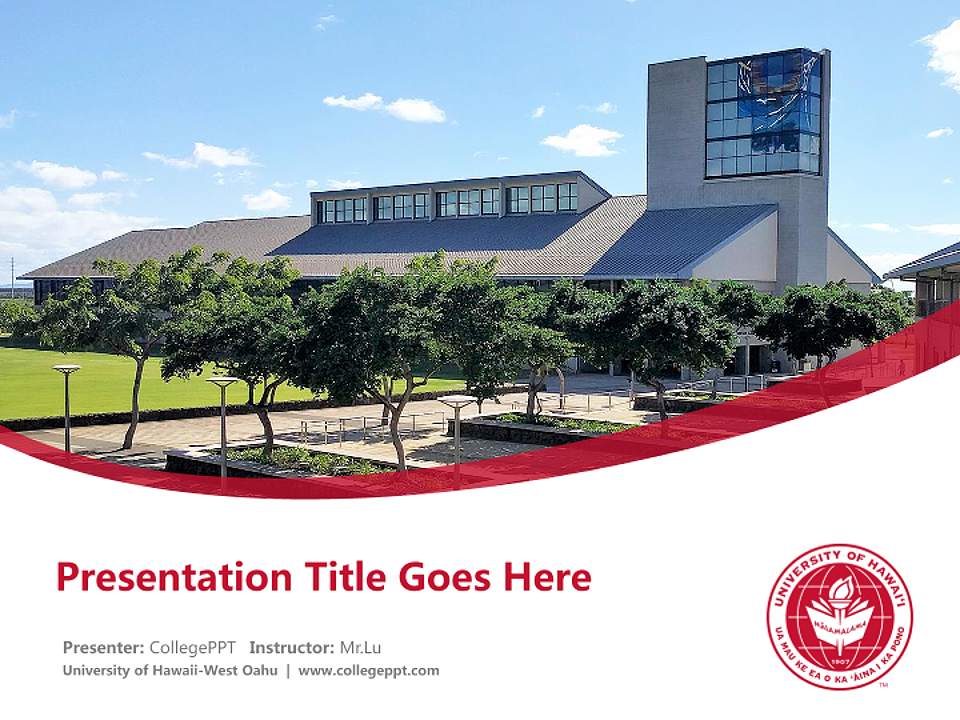 University of Hawaii-West Oahu Course/Courseware Creation PPT Template4:3 ratio PPT effect preview image5