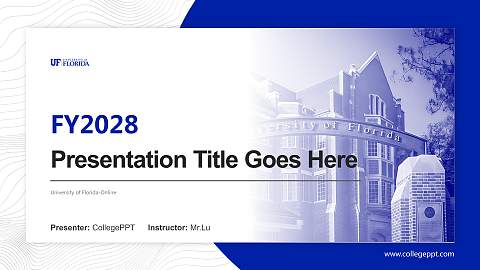 University of Florida-Online Academic Presentation/Research Findings Report PPT Template