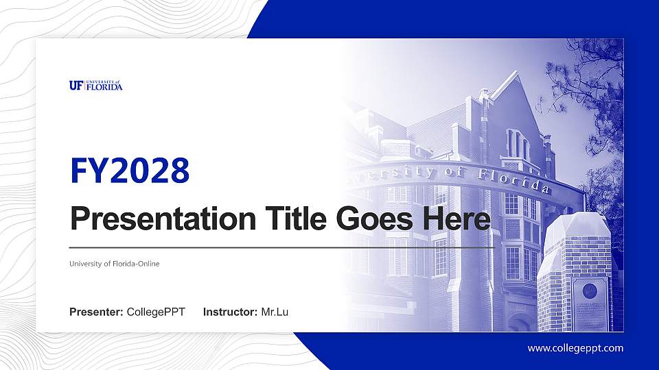 University of Florida-Online Academic Presentation/Research Findings Report PPT Template16:9 ratio PPT effect preview image