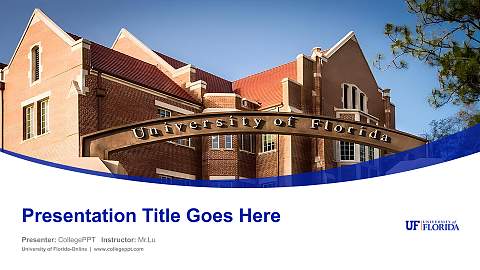 University of Florida-Online Course/Courseware Creation PPT Template